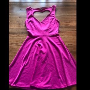 Kirra Pink Dress, Heart Shaped Open Back - Size M